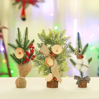 9,8-дюймовые рождественские украшения на рабочем столе мини-рождественская елка