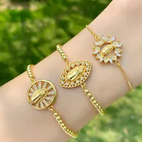 Bracelets de charme FunMode Tennis Chain Gold Color Deuss Bangle Bangle Acessórios Femme Party Jewelry Gift FB34