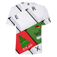 Magliette da uomo buon Natale camicia 3d uomini/donne/bambini/arrivi magliette per magliette a maniche corte