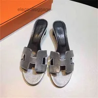 Sandals Designer Hermee Oran Slippers Women Shoes 2022 h Organ Heeled 2022 Summer Flop Casual Soes Leater6EL6 08G9