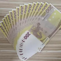 Copia Euro Money Prop 016 PROPT PROTTAGIE 100PCS/PACK Banknotes Game Calcolo 200 Banknote per carta realistica piegata SSCXN