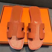 Sandals Designer Hermee Oran Slippers Women Shoes Woman Classics High Quality Leather Flat Fashion Slides Slide Rubber Ladies BeachI1H4 UHOV