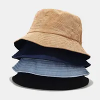 Geniş Memlu Şapkalar Tersinir kadeh kova şapka kapak gündelik iki tarafı aşınma boş balıkçılar açık hava sporları katı plaj panamı güneş droshipping g221014