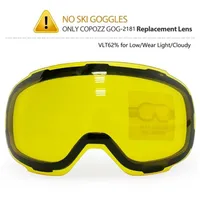 Ski Goggles Copozz Oryginalny GOG-2181 Obiektywne żółte magnetyczne do anty-Fog UV400 Kieliszki Noc 221018