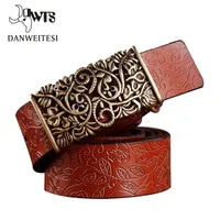 ベルトdwts ceinture femme belt hand Real Reather織物ストラップ針バックルカジュアルスタイル高級女性女性ベルト221018