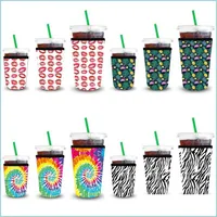 Other Drinkware Drinkware Iced Coffees Sleeves 3 Pack Reusable Ice Coffee Insator Cups Sleeve For Cold Drinks Beverages Neoprene Cup Dhypm