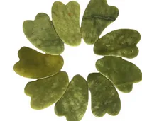 Home Health Gua Sha Set Set Stone Green Jade Party Board Massager para Roller de Terapia de Raspagem Jades