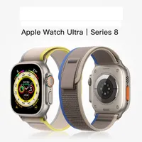 Nylon Trail Loop Band per Apple Watch Ultra 49mm 45 44 40 38 mm Bracciale IWatch Series 8 7 6 5 4 3 SE Sostituzione Adattatore in metallo Watchband