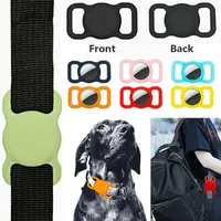 Silicone Case Compatible with Apple AirTag Dog Collar Pet Loop Holder Cases for Air Tags Soft Dogs Supplies