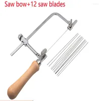 MINI SAW BOW 12 Blades Steel Professional Hand For Wood Jewelry Tool Tool Tool Tools Diy Saws Sawss