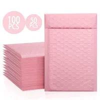 Gift Wrap 50/100pcs Pink Bubble Mailer Bag Poly Self Seal Envelope Adhesive Boutique S Padding 221018