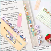 その他のオフィススクールサプライズスクールサプライズMticolor Kawaii Cartoon Fruit Flower Writable Sticky Notes Index for Pages Animal Boo Dhljt