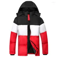 Men&#039;s Down 2022 Men Autumn Winter Jacket Parkas Outdoor Windproof Cotton Padded Man Thick Hooded Coats Outerwear EU Size S-3XL