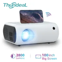 Projectors Thundeal TD50 Mini Projector HD 1080P Cartoon Kids Gift LED Wifi Projector for phones Portable Proyector 3D Home Theater Movie 221019