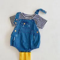 Rompers Milancel 2022 Baby Bodysuits Denim Girls One St￼ck Kleinkind Jungen Overalls Geborene Kleidung