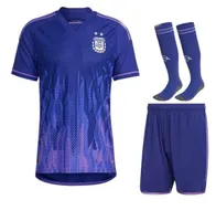 2022 National Argentina Soccer Jerseys Lionel Jersey Fan Player Wersja 23 23 Di Maria Dybala lo Celso Maradona de Paul Football Shirt Men Kam Kit Kit Kit