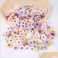 Flores decorativas grinaldas mticolor margarida cabe￧as de flores mini flores artificiais de seda para casamento decora￧￣o de natal grinald shg9w