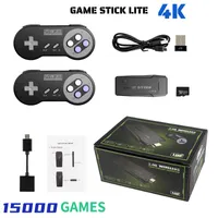 Portable Game Players Video Game Stick Lite 4K Console 64G Builtin 15000 Games Retro handheld Game Console Wireless Controller For PS1GBA 221019