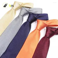Bow Ties 8cm Solid Spot Blue Black Tie Business Wedding Necktie Regalos Para Hombre Originales Silver