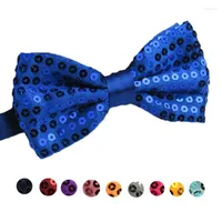 Bow Ties Fashion Men Bowtie For Adult Pink Blue Pre-tied Tie Wedding Formal Male Shirt Adjustable Solid Sequined