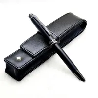 Skicka l￤derfodral - H￶gkvalitativ MSK -163 Matte Black Rollerball Pen Ballpoint Pens Stationery Office School Supplies med Serial N2546