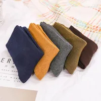 Men's Socks Autumn And Winter Pure Color Men Terry Cotton Middle Tube Towels Mix Wholesale 10pair lot
