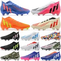Football Boots for Mens Soccer cleats boot Shoes Predator Edge Geometric.1 FG crampons men size 39-45