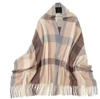 Bufandas lisas de cachemir de invierno bufanda mujer gruesa calmina calmina envoltura envoltura de color sólido