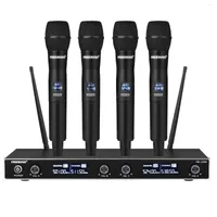 Microfoni Freeboss FB-U400 UHF Frequenza fissa Karaoke Microfono wireless Professional 4 Canale portatile a cordone