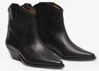 Inverno elegante Isabels dicker women boots tornozelo camurça couro preto marants cowboy boto de bota dewina partida de partida martin booties eu35-42 com caixa