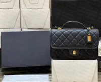 10A Top Women Bag CC Postman Bag Rhomb Handle Einsumbeltasche Clamshell Classic Caviar Leder Vintage Crossbody Mode Designer