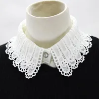 Bow Ties adultes blanc détachable collier dentelle de dentelle florale de faux colliers pour femmes fausses bouton-choux top chemise nep kraagie