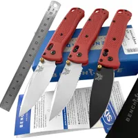 535/535S BACHMADE BUGOUT AXIS OXIS Складное нож 3.24 '' S30V Satin Plain Blade Красное нейлоновое стеклянное волокно ручки карманные ножи наружные инструменты EDC 550