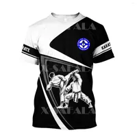 Camisetas para hombres Combat Karate jiu jitsu marcial martial brasileño brasileño 3d impreso camiseta de fibra de leche de alta calidad hombres redondos hombres casuales casuales