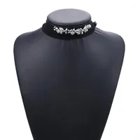 Choker BK Chokers Necklace Black Brown Acrylic Crystal Glass DIY Long Rope Bib Collar Party Unique Women Girl Jewelry