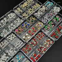 Tırnak Sanat Dekorasyonları 3d Rhinestones Set Crystal Charms elmas Diy alaşım lüks mücevherler mücevher parçaları aksesuarlar taş