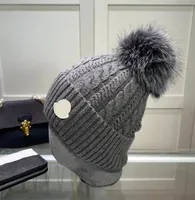 Mode wollen muts hoeden unisex winter hoed ontwerper beanie voor mannen vrouw breien warmte fuzzy ball vrije tijd paren gebreide wollen petten