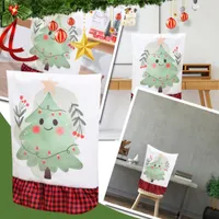Chair Covers Christmas Santa Claus Dinner Back Table Decor Year 2023 Tree Decorations #t2p