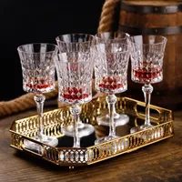 Casas de vino French Glass Clear Vintage Cloplet Crystal Red Champagne Whisky Cup Fans Res￡