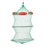 Fiske Net Tackle Folded Portable Trap Cage Boat Fishing Accessories Three Floating Ball Casting Network 221020