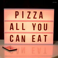 Night Lights A4 A5 RGB Led Cinematic Lightbox DIY Light With Letters Cards Home Party Valentine's Day Bedroom Decoration