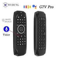 Smart Remote Control EST G7V Pro Backlit Voice Gyroscope Mouse Wireless Air With Russian English Keyboard 2.4G 221020
