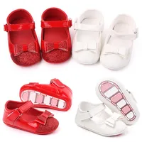 Bambini per bambini Girls Scarpe Bowknot First Walkers Bebes Zapatos Ninas NECCHIAMO BABY TODDLERS PU Leather Leather Non Slip Crib Shoes254y