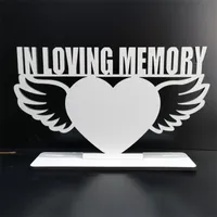 Sublimation Blanks Photo Frame MDF Hardboard Photo Frame with Base Love for Heat Press Included Stands DIY Personalized Picture