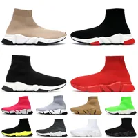Dames heren luxe ontwerper sokschoenen casual schoen duidelijke zool witte zwart rood beige platform sneakers loafers breien booties sportsnelheid sokken trainers enkel laarzen