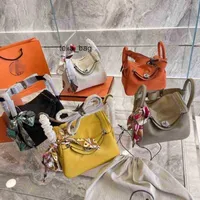 Herme Bags designer H bags Classic lindys Head Women's Linda Leather Messenger Single Shoulder Hand-held Hand-in-hand Fashion handbags usa