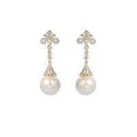 Dangle Earrings Pearl Cubic Zircon Butterfly for Wedding Crystals Wing Earring花嫁女性女の子ギフトCE11208