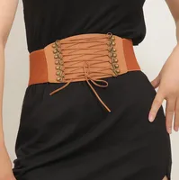 Cintura in pelle di moda da donna in pelle larga cintura di moda di moda