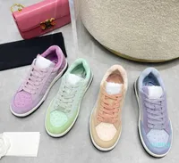 2022 Board Women’s Flat 2022 New Xiaoxiangfeng Shoes Leather Panda Lace Up Disual Sneakers