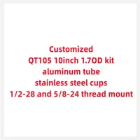 10 pollici 1,7 kit di tazze in acciaio inossidabile tubo di alluminio OD per kit di pulizia dell'olio motore QT105